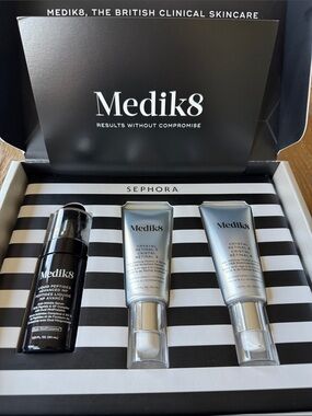 UNOPENED Medik8 Skincare Trio -Advanced Peptide Serum + Retinal Creams